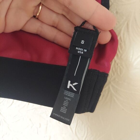 Koral By Ilana Kugel Pylon Sports Bra In Azalea/Black Sz Small - Picture 2 of 7